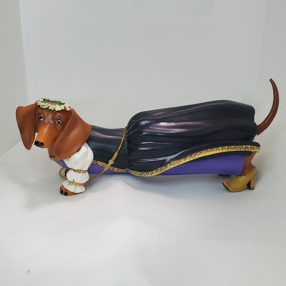 VERY RARE: Westland Diggity Dog dachshund figurine - RENAISSANCE LADY #16594